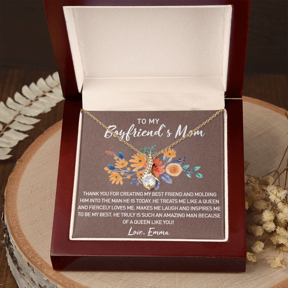 Gift for Boyfriend's Mom, Boyfriend Mom Gift, To My Boyfriends Mom's Gift, Mother's Day Gift for Boyfriends Mom, Boyfriend Mom Alluring Beauty Necklace