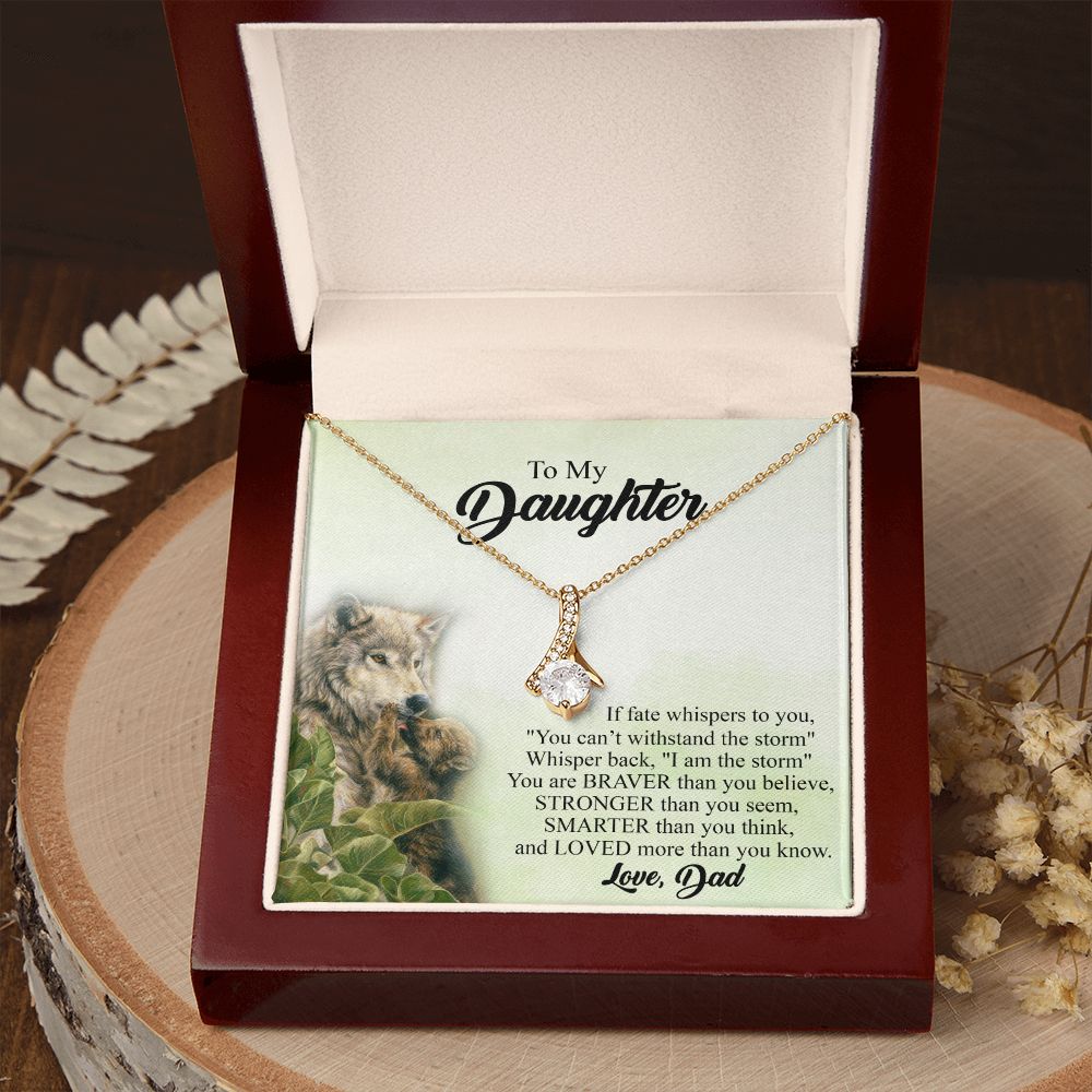 Mother Daughter Gift Ideas, To My Daughter Gift Necklace from Mom, Jewelry Pendant Present for Daughter, Birthday Christmas Gift Graduation Gifts for Daughters, Mother and Daughter Necklace 27 Alluring Beauty Necklace