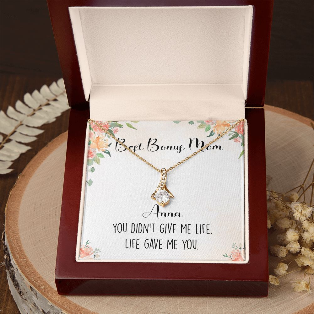 To My Stepmom Necklace from Stepdaughter Birthday Gifts for Stepmom Stepmother Gifts for Second Mom Gifts for Stepmom from Bonus Daughter Stepmom Gifts for Birthday Mothers Day 301 Alluring Beauty Necklace