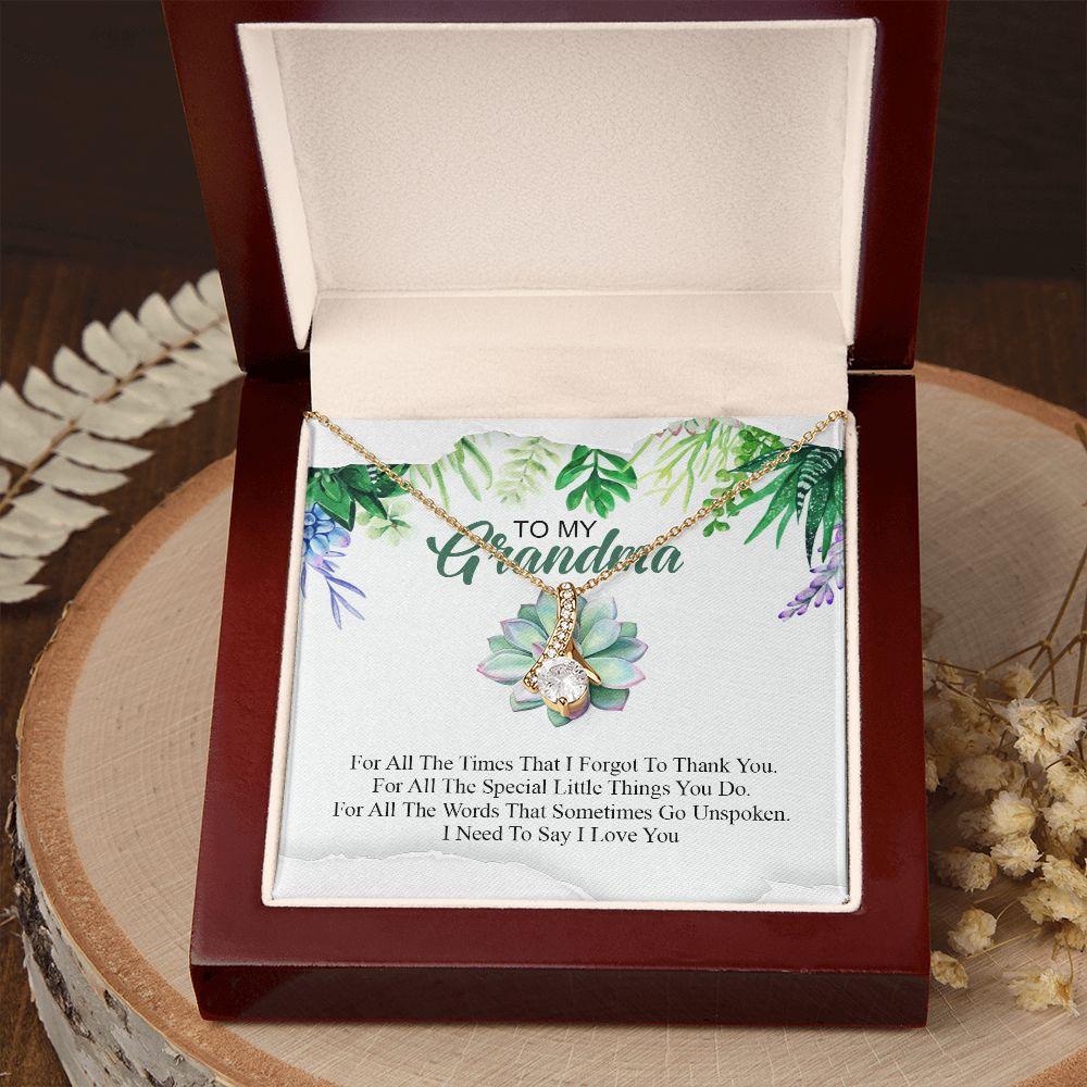 To My Grandma Necklace, Gift for Grandmother Necklace, Mothers Day Gift For Grandma Nana, Grandma Jewelry From Grandchildren GrandKids , Jewelry Box Gift For Grandma Grandmother19 Alluring Beauty Necklace