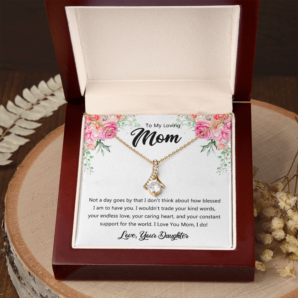 To My Mom Necklace, Gift For Mom, Mother's Day Gift from Daughter, Mom Jewelry Gift for Mothers Day, Birthday Gift for Mother, Moms Gift from Daughter Son, Necklace for Mom Mother 9 Alluring Beauty Necklace