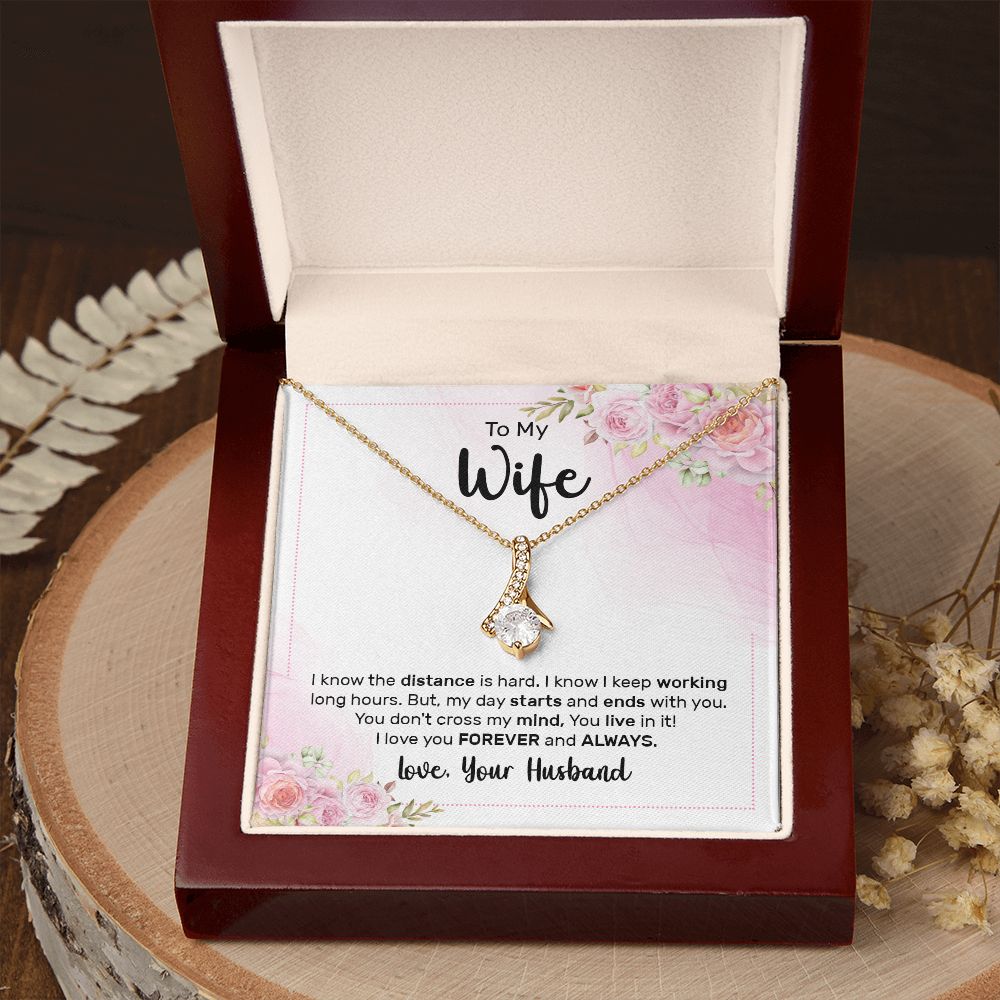Birthday Gifts For Wife, Necklace Gifts For Wife From Husband, To My Wife Jewelry For Women , To My Wife Necklace  from Husband Wedding Anniversary Present For Wife, Beautiful Wife Jewelry Christmas29 Alluring Beauty Necklace