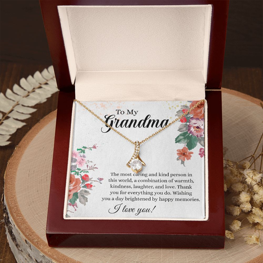 To My Grandma Necklace, Gift for Grandmother Necklace, Mothers Day Gift For Grandma Nana, Grandma Jewelry From Grandchildren GrandKids , Jewelry Box Gift For Grandma Grandmother3 Alluring Beauty Necklace