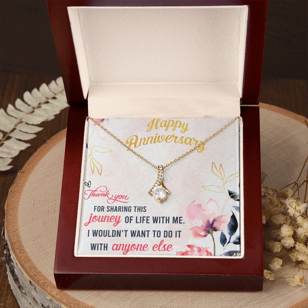 To My Wife Necklace, Wedding Anniversary Jewelry For Women, Necklace For Wife from Husband, Gift For Wife Birthday Gifts From Husband Necklace, Jewelry With Message Card In A Gift Box9 Alluring Beauty Necklace