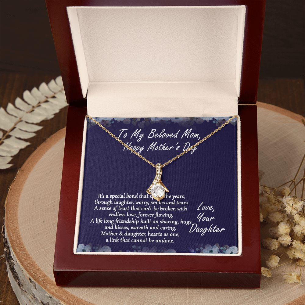 Mom Necklace Gifts for Mom from Daughter to Mom Gifts for Mothers Day from Daughter, To My Mom Necklace from Daughter to Mom Birthday Gifts Necklace with Message Card and Gift Box2232 Alluring Beauty Necklace