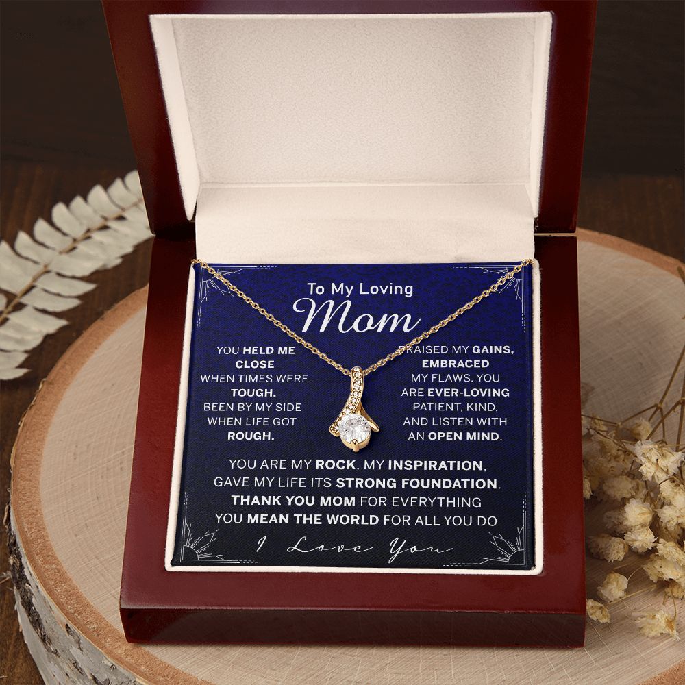 To My Mom Necklace, Gift For Mom, Mother's Day Gift from Daughter, Mom Jewelry Gift for Mothers Day, Birthday Gift for Mother, Moms Gift from Daughter Son, Necklace for Mom Mother Alluring Beauty Necklace
