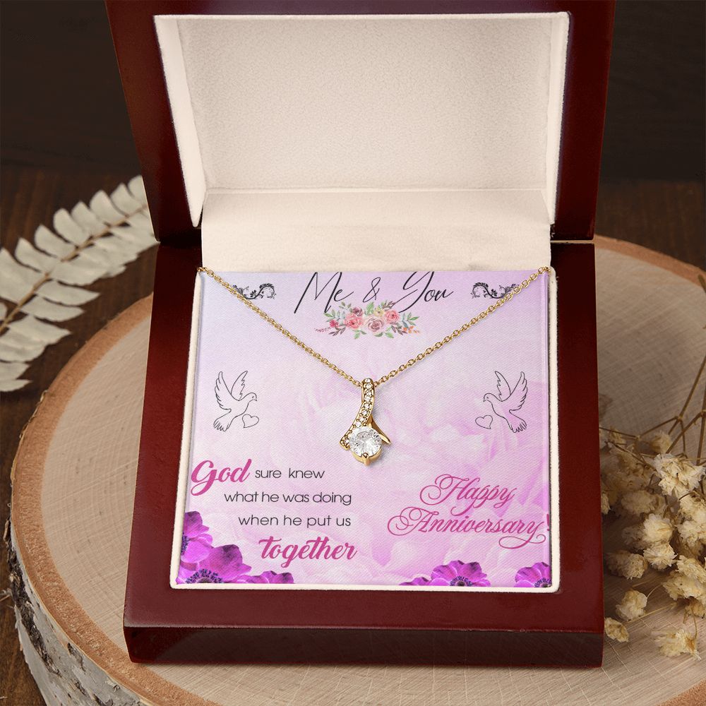 To My Wife Necklace, Wedding Anniversary Jewelry For Women, Necklace For Wife from Husband, Gift For Wife Birthday Gifts From Husband Necklace, Jewelry With Message Card In A Gift Box8 Alluring Beauty Necklace