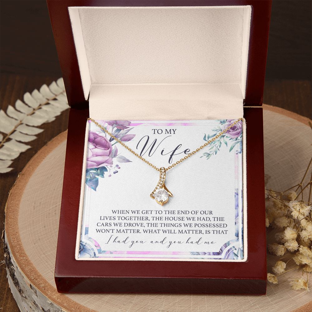 Birthday Gifts For Wife, Necklace Gifts For Wife From Husband, To My Wife Jewelry For Women , To My Wife Necklace  from Husband Wedding Anniversary Present For Wife, Beautiful Wife Jewelry Christmas 5 Alluring Beauty Necklace