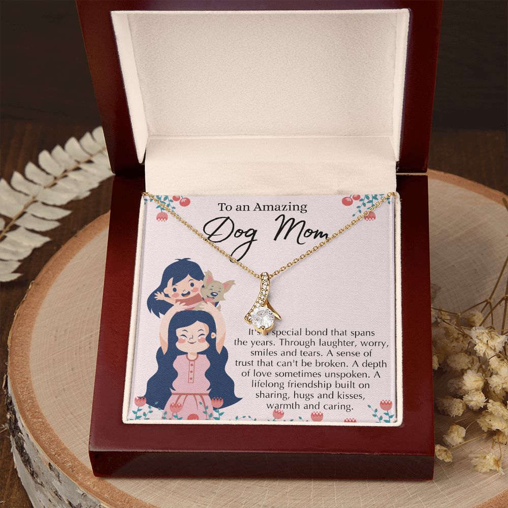 Love Knot Necklace, Dog Mom Gift For Mother's Day, Dog Mom Necklace For Women, Dog Mama Sentimental Gift, Dog Lover Gifts For Her, Unique Alluring Beauty Necklace