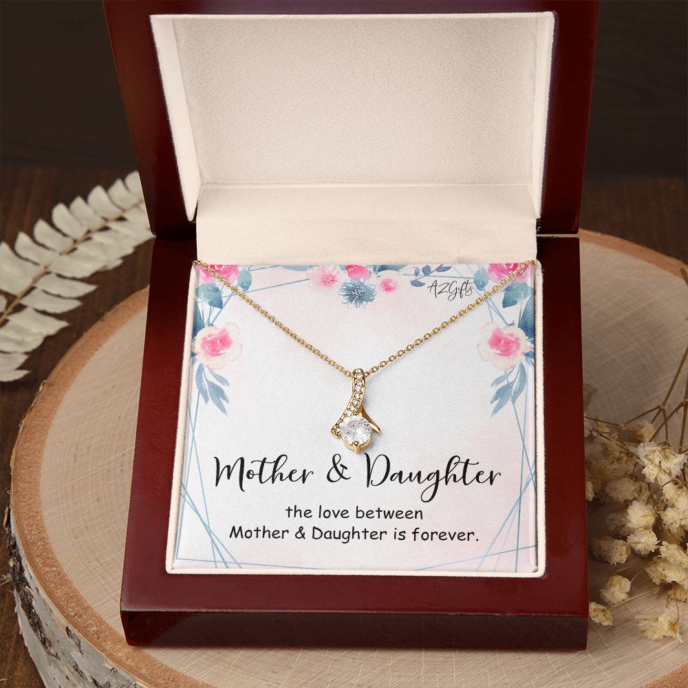 Mom Necklace Gifts for Mom from Daughter to Mom Gifts for Mothers Day from Daughter, To My Mom Necklace from Daughter to Mom Birthday Gifts Necklace with Message Card and Gift Box Alluring Beauty Necklace