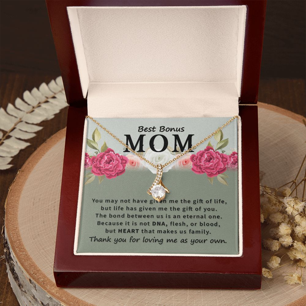 Mother Daughter Necklace as Daughter Gift from Mom, Mom Necklace as Christmas Gift for Mom from Son, Birthday Gift for Mother in Law Necklace, Bonus Mom Gifts for Step Mom Necklace2 Alluring Beauty Necklace