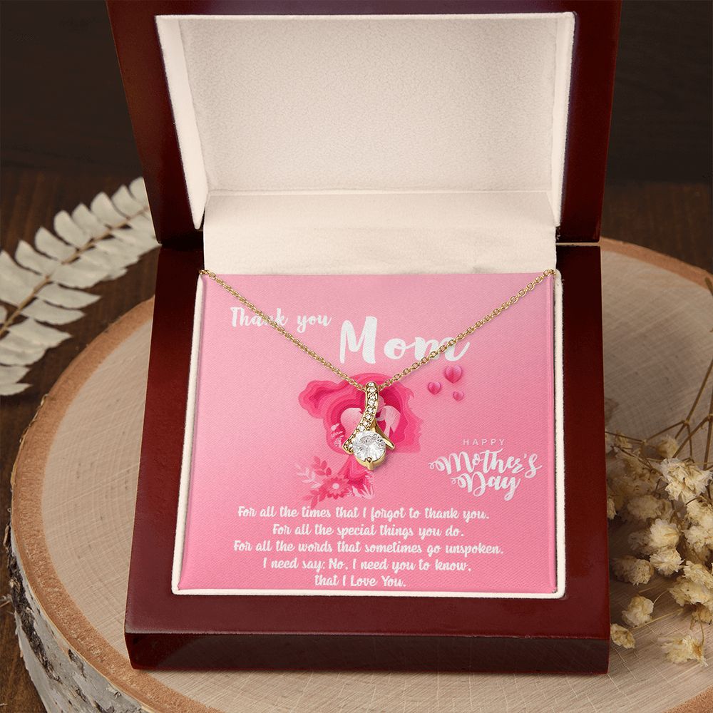 Mom Necklace Gifts for Mom from Daughter to Mom Gifts for Mothers Day from Daughter, To My Mom Necklace from Daughter to Mom Birthday Gifts Necklace with Message Card and Gift Box5 Alluring Beauty Necklace