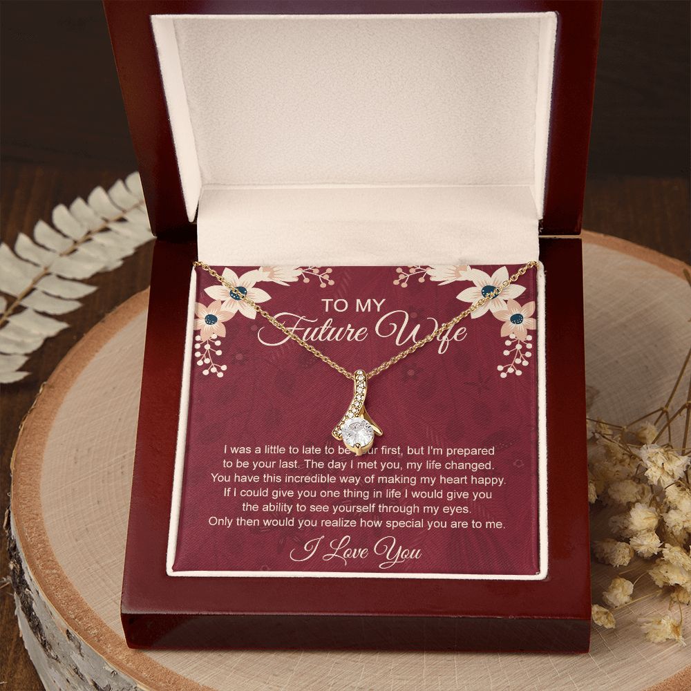 To My Future Wife Necklace from Boyfriend, Personalized Necklace for Women, Luxury Necklace for Girlfriend, Wedding Anniversary Present For Her, Girlfriend Gift Jewelry Christmas Birthday Gift