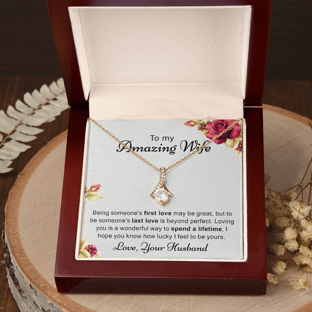 Birthday Gifts For Wife, Necklace Gifts For Wife From Husband, To My Wife Jewelry For Women , To My Wife Necklace  from Husband Wedding Anniversary Present For Wife, Beautiful Wife Jewelry Christmas 6 Alluring Beauty Necklace