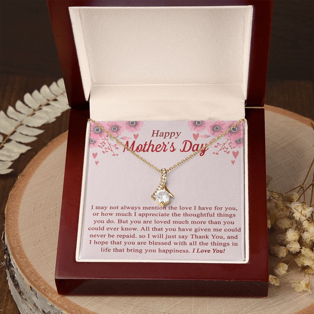 vTo My Mom Angel Mother Necklace Pendant Gift From Daughter Or Son With Message Card Gift For Mom Alluring Beauty Necklace