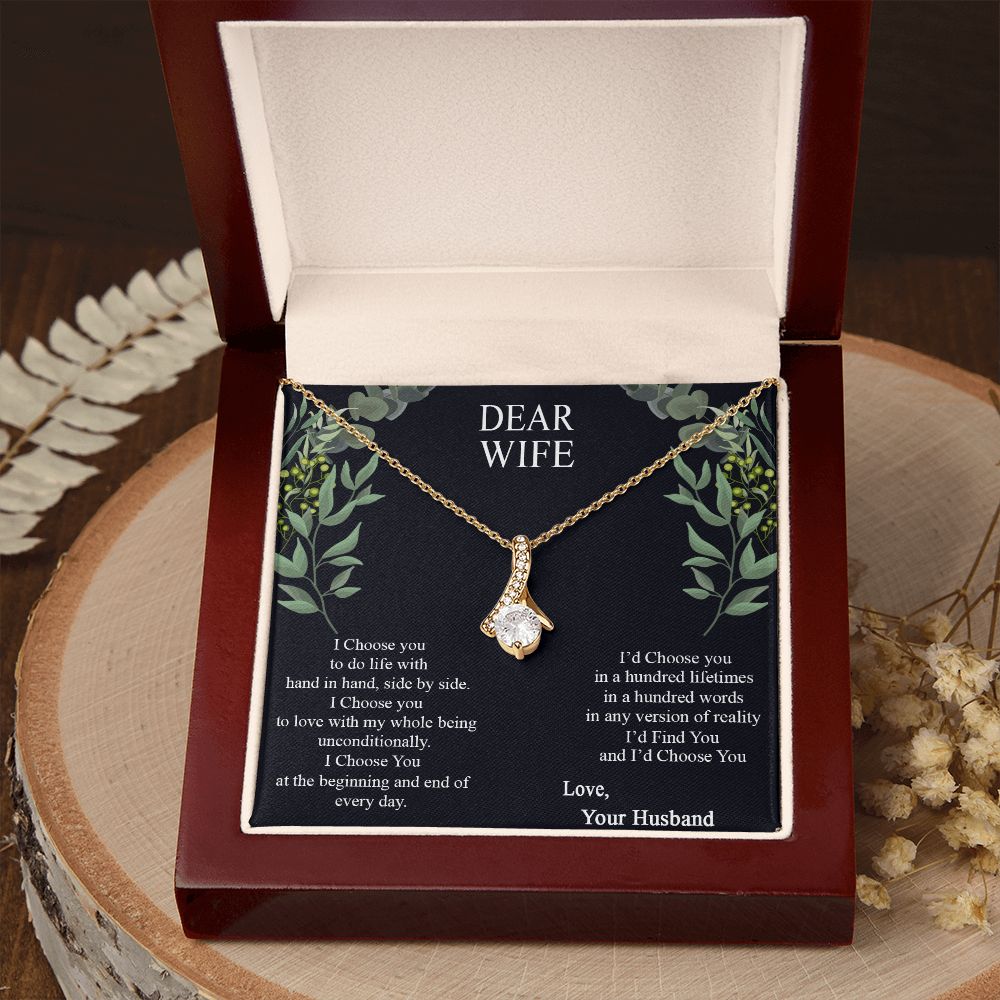 Birthday Gifts For Wife, Necklace Gifts For Wife From Husband, To My Wife Jewelry For Women , To My Wife Necklace  from Husband Wedding Anniversary Present For Wife, Beautiful Wife Jewelry Christmas12 Alluring Beauty Necklace