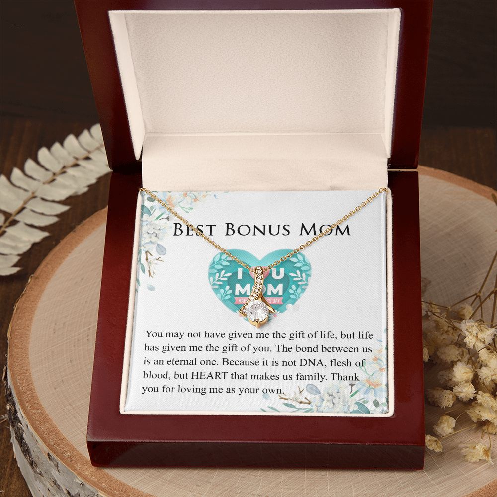 Mother Daughter Necklace as Daughter Gift from Mom, Mom Necklace as Christmas Gift for Mom from Son, Birthday Gift for Mother in Law Necklace, Bonus Mom Gifts for Step Mom Necklace Alluring Beauty Necklace