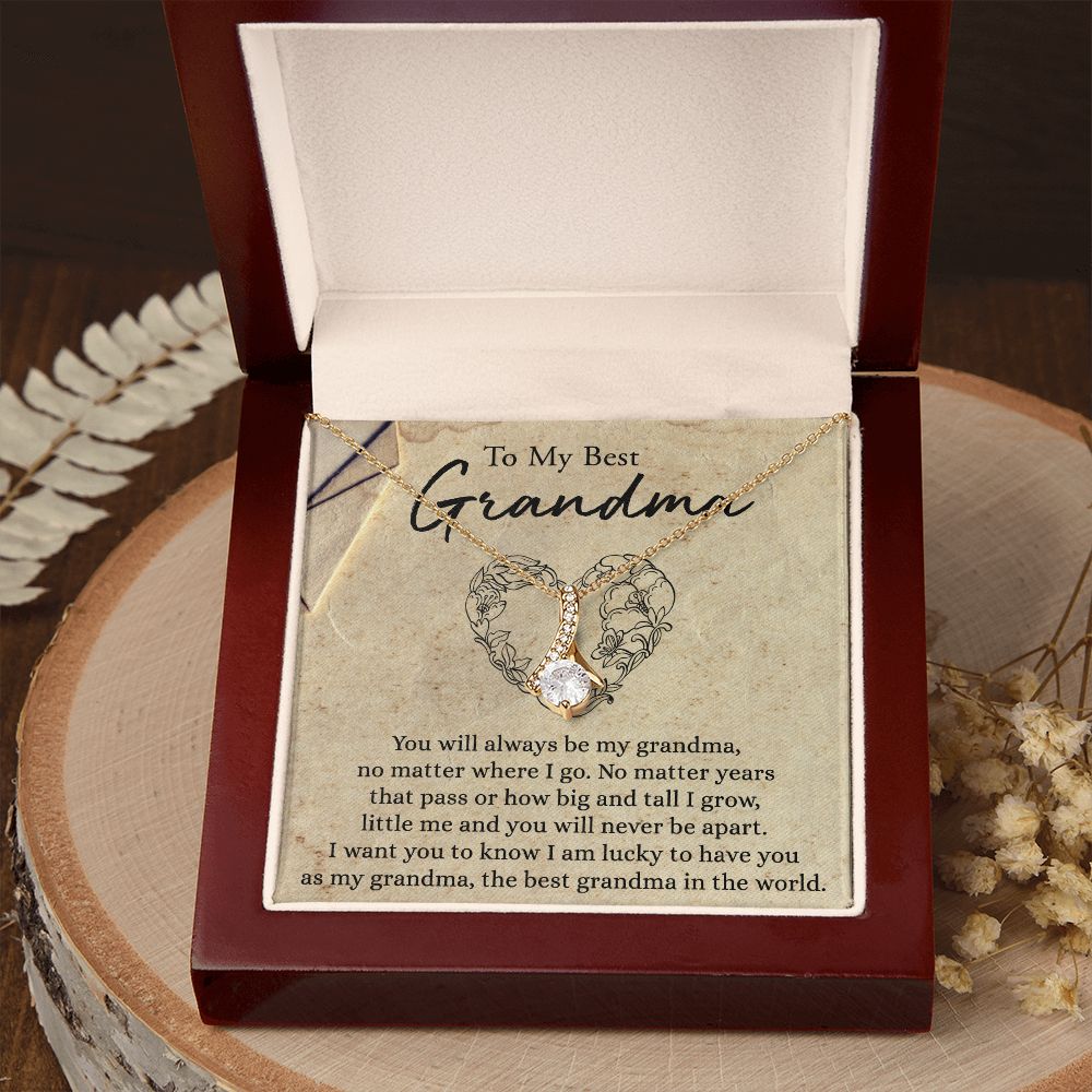 To My Grandma Necklace, Gift for Grandmother Necklace, Mothers Day Gift For Grandma Nana, Grandma Jewelry From Grandchildren GrandKids , Jewelry Box Gift For Grandma Grandmother6 Alluring Beauty Necklace