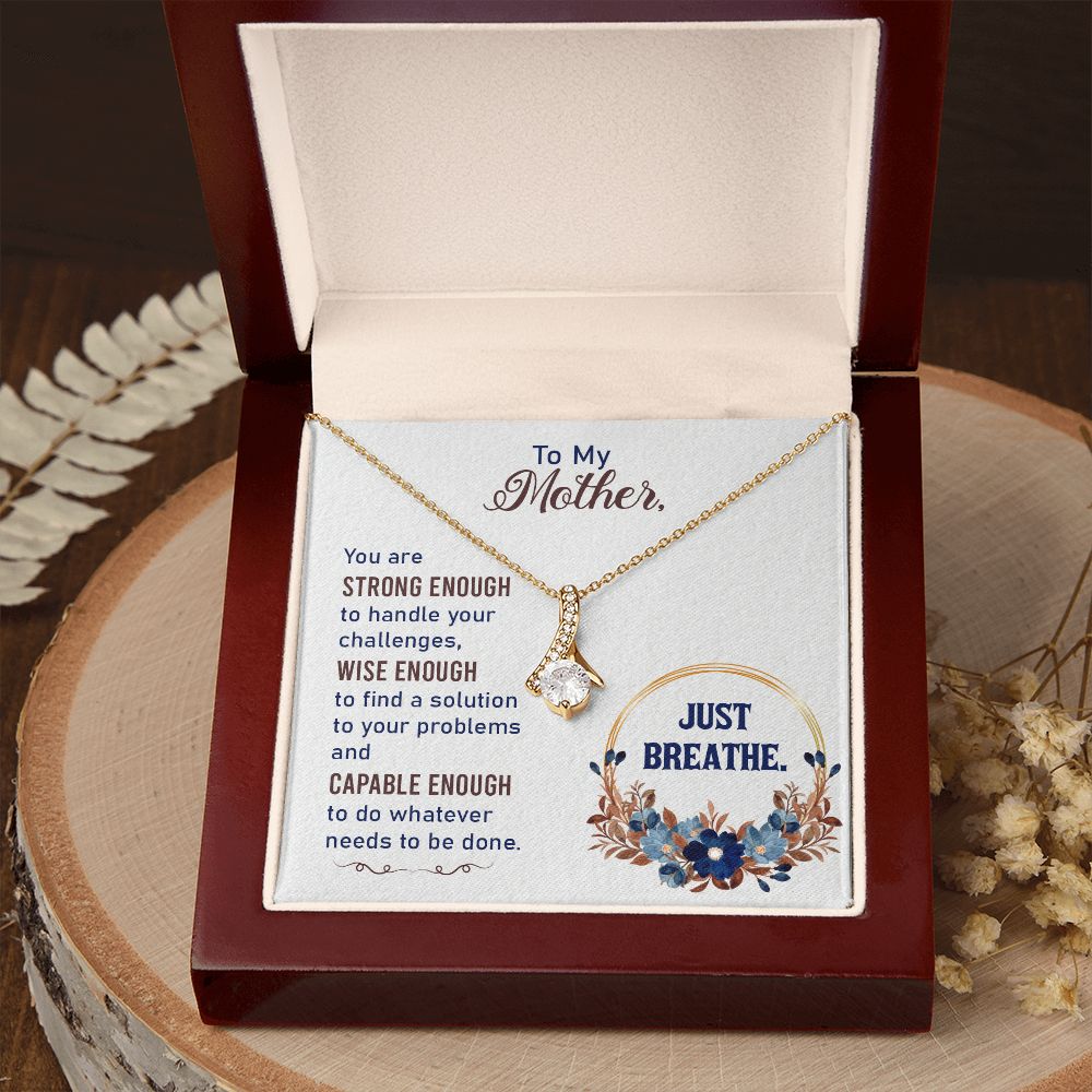 To My Mother Necklace Pendant Gift From Daughter In Law Necklace Strong Enough Gift For To Mom Happy Mother's Day Mother In Law Gift On Birthday Anniversary Gift 30821 Alluring Beauty Necklace