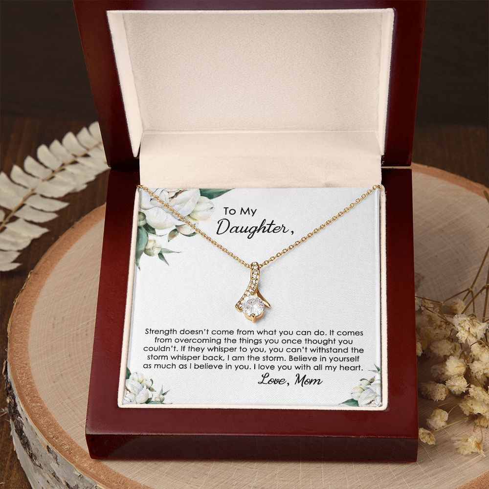 Mother Daughter Gift Ideas, To My Daughter Gift Necklace from Mom, Jewelry Pendant Present for Daughter, Birthday Christmas Gift Graduation Gifts for Daughters, Mother and Daughter Necklace 2140 Alluring Beauty Necklace