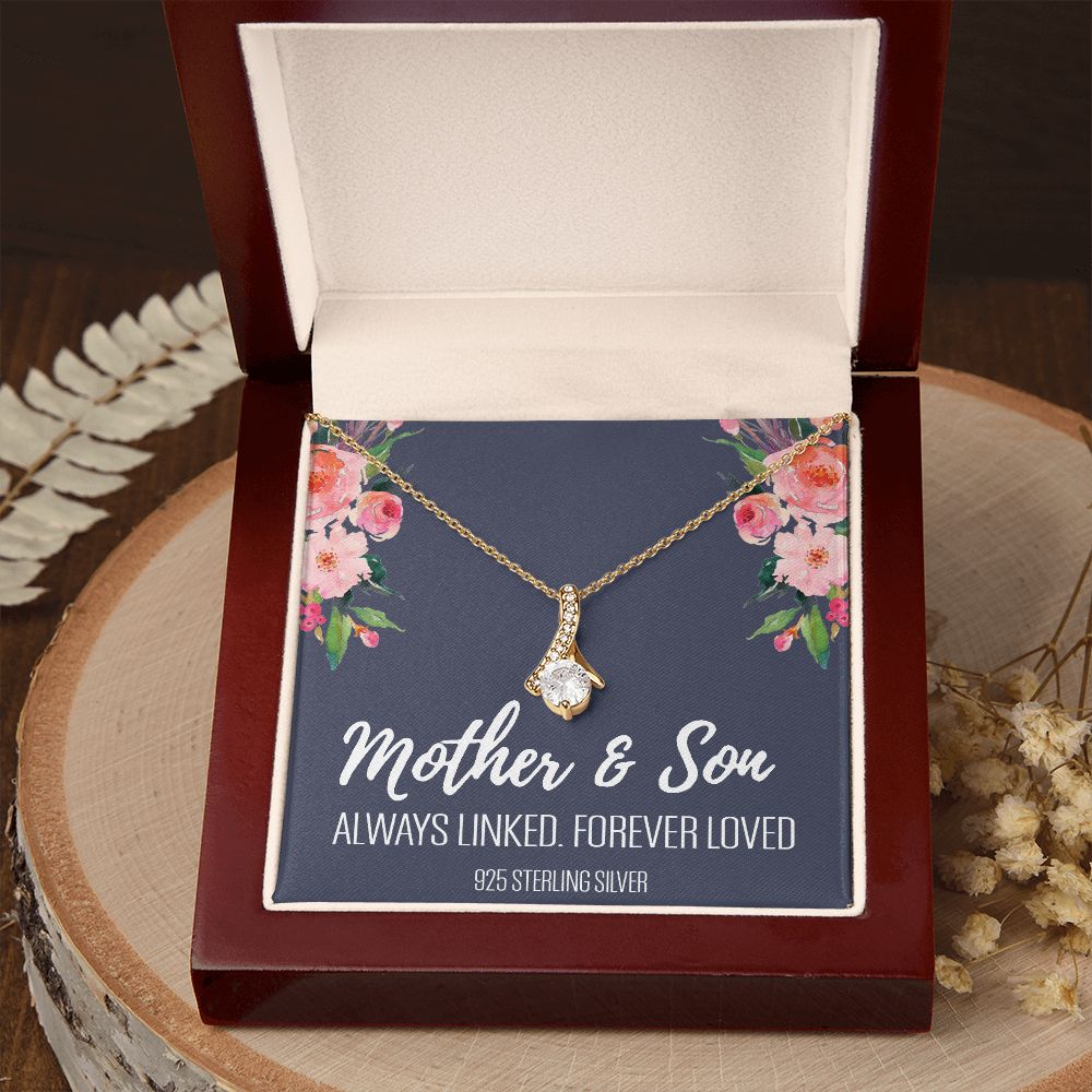 Gift For Mom From Son, Mother Son Gifts, Happy Mother's Day Necklace, Mom Gift Alluring Beauty Necklace