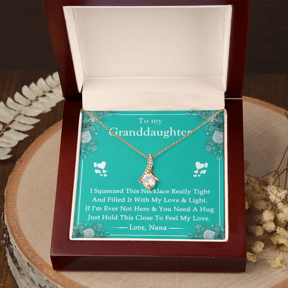 My Granddaughter Love Knot Necklace, Granddaughter Jewelry, Granddaughter Gift Alluring Beauty Necklace