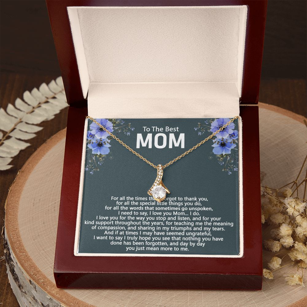 To The Best Mom Love Knot Necklace Gift For Mom On Mother's Day Alluring Beauty Necklace