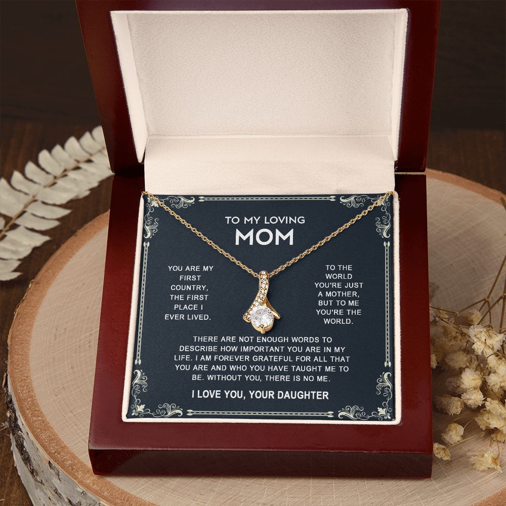 To My Mom Necklace, Gift For Mom, Mother's Day Gift from Daughter, Mom Jewelry Gift for Mothers Day, Birthday Gift for Mother, Moms Gift from Daughter Son, Necklace for Mom Mother 14 Alluring Beauty Necklace