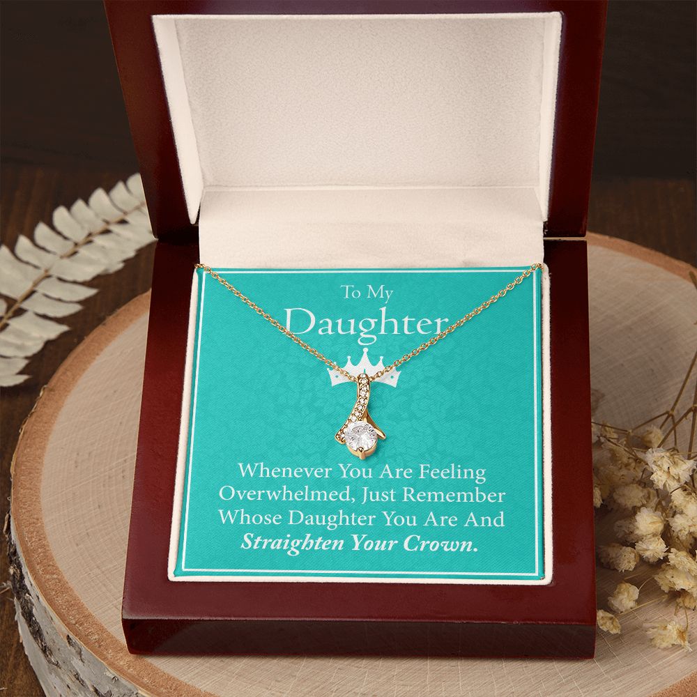 Jewelry Pendant Present for Daughter, To My Daughter Gift Necklace from Mom, Mother Daughter Gift Ideas, Birthday Christmas Gift Graduation Gifts for Daughters, Mother and Daughter Necklace 15 Alluring Beauty Necklace