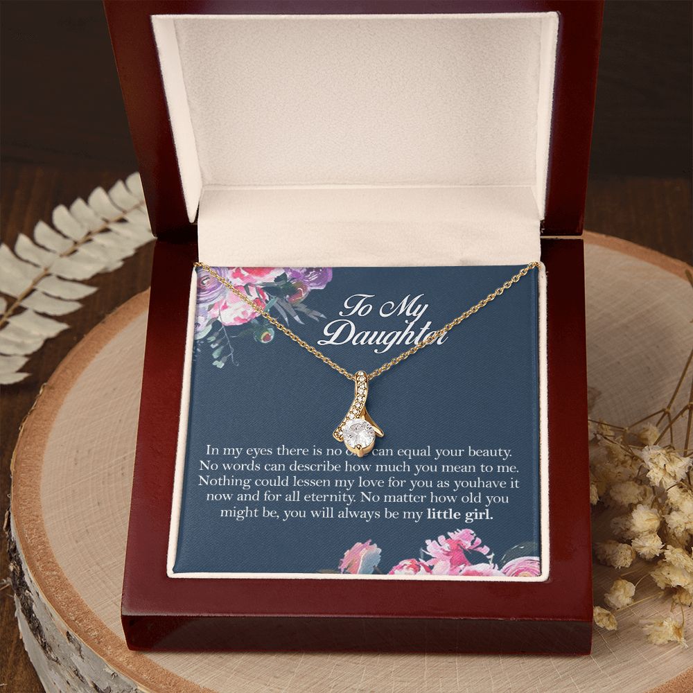 Mother Daughter Gift Ideas, To My Daughter Gift Necklace from Mom, Jewelry Pendant Present for Daughter, Birthday Christmas Gift Graduation Gifts for Daughters, Mother and Daughter Necklace 2139 Alluring Beauty Necklace