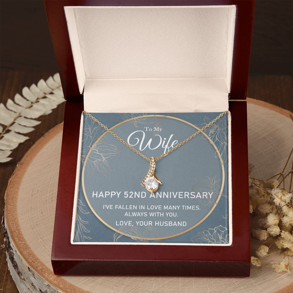 To My Wife Necklace from Husband, Personalized Necklace for Women, Luxury Necklace for Wife from Man Men, Wedding Anniversary Present For Wife, Beautiful Wife Jewelry Christmas Birthday Gifts For Wife5 Alluring Beauty Necklace