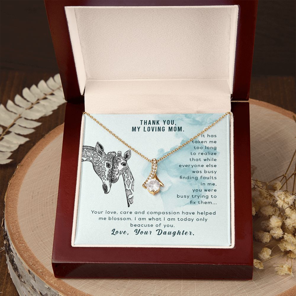To My Thank You My Loving Mom Giraffe Necklace Pendant Gift From Mom Necklace Gift For To Daughter Birthday Daughter In Law Gift On Birthday Anniversary Gift 30821 Alluring Beauty Necklace