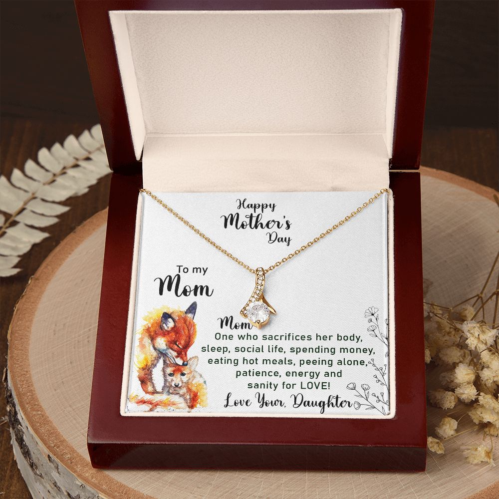 Mom Necklace Gifts for Mom from Daughter to Mom Gifts for Mothers Day from Daughter, To My Mom Necklace from Daughter to Mom Birthday Gifts Necklace with Message Card and Gift Box2223 Alluring Beauty Necklace
