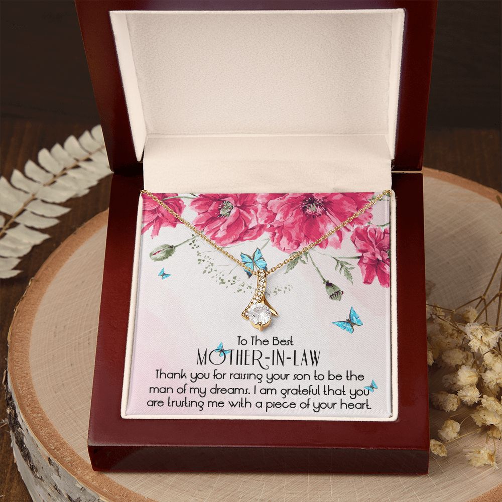 To The Best Mother In Law Necklace, Mother In Law Gifts, Mothers Day Gifts Necklace Alluring Beauty Necklace