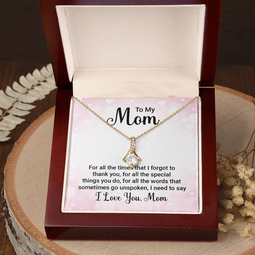 To My Mom Necklace, Gift For Mom, Mother's Day Gift from Daughter, Mom Jewelry Gift for Mothers Day, Birthday Gift for Mother, Moms Gift from Daughter Son, Necklace for Mom Mother 23 Alluring Beauty Necklace