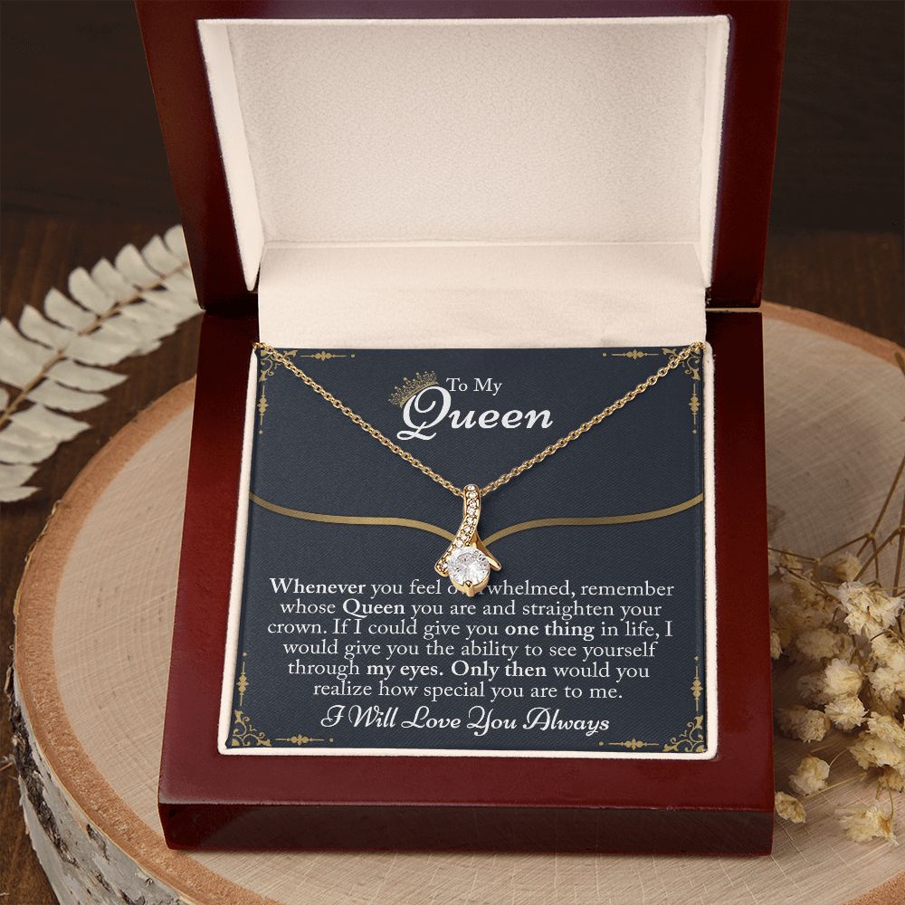 To My Queen Gift For Her Jewelry Gift Her Gift for Her Christmas Necklace Alluring Beauty Necklace