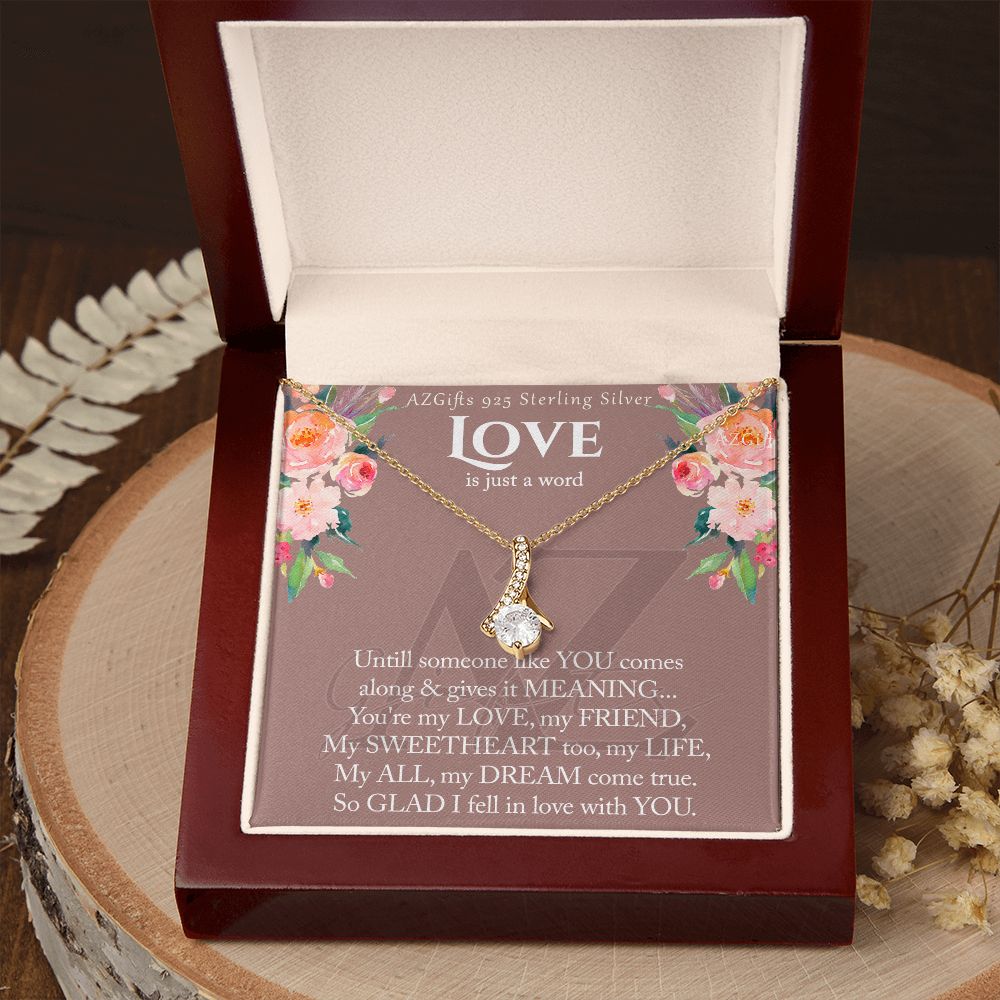 To My Wife Necklace from Husband, Luxury Necklace for Women, Personaled Alluring Beauty Necklace