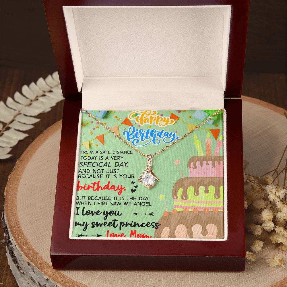 Mother Daughter Gift Ideas, To My Daughter Gift Necklace from Mom, Jewelry Pendant Present for Daughter, Birthday Christmas Gift Graduation Gifts for Daughters, Mother and Daughter Necklace 31 Alluring Beauty Necklace