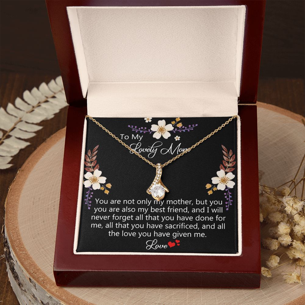 To My Mom Necklace, Gift For Mom, Mother's Day Gift from Daughter, Mom Jewelry Gift for Mothers Day, Birthday Gift for Mother, Moms Gift from Daughter Son, Necklace for Mom Mother15 Alluring Beauty Necklace
