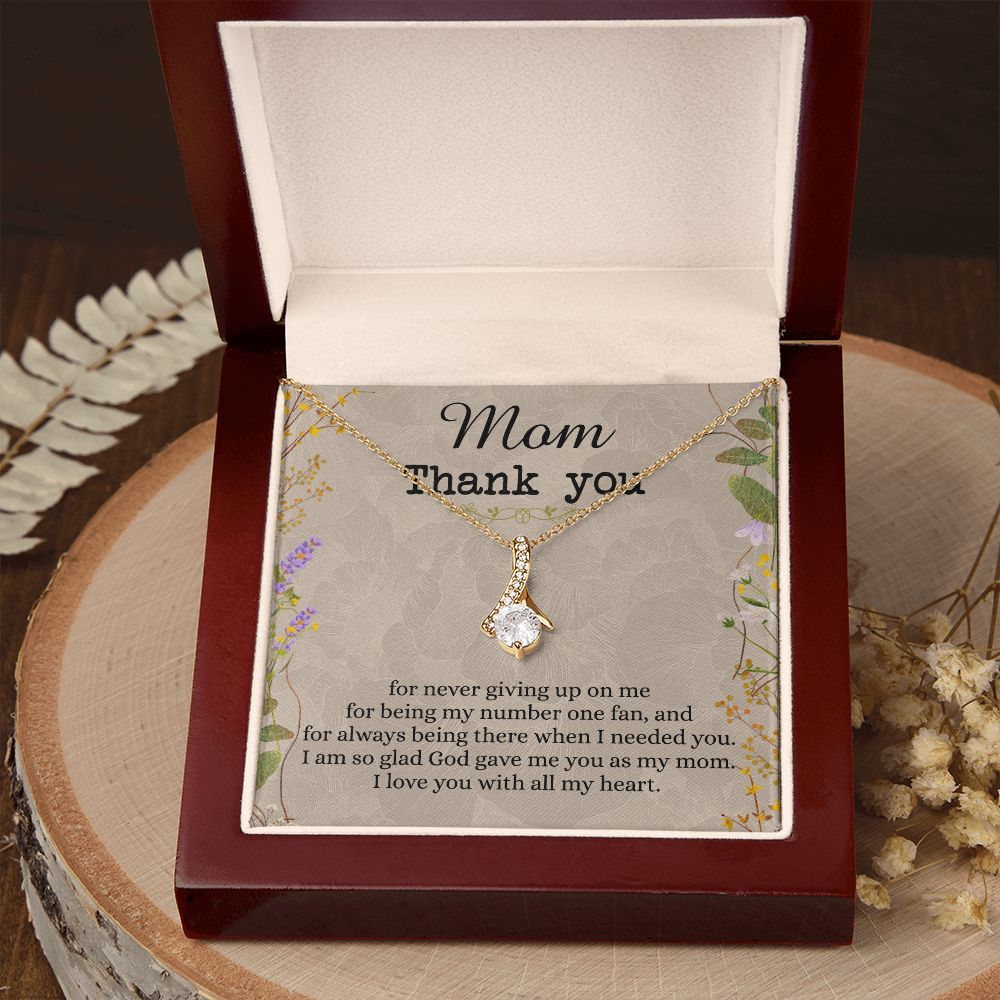 To My Mom Necklace, Thank you Mom Gift, Gift for Mom, Mother's Day Gift from Daughter, Mother Daughter gift, Gift from child, Gift for Mom, Mothers Day Necklace for Women Alluring Beauty Necklace