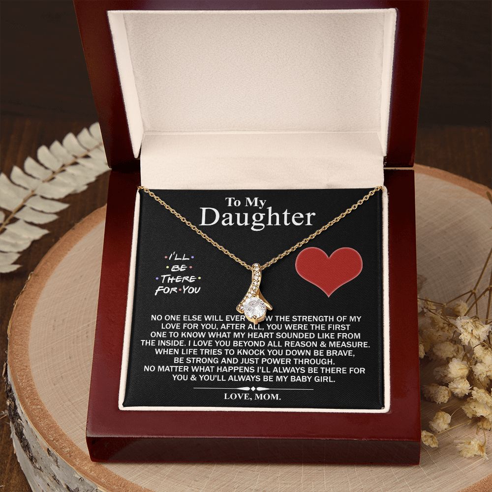 Mother Daughter Gift Ideas, To My Daughter Gift Necklace from Mom, Jewelry Pendant Present for Daughter, Birthday Christmas Gift Graduation Gifts for Daughters, Mother and Daughter Necklace 2138 Alluring Beauty Necklace