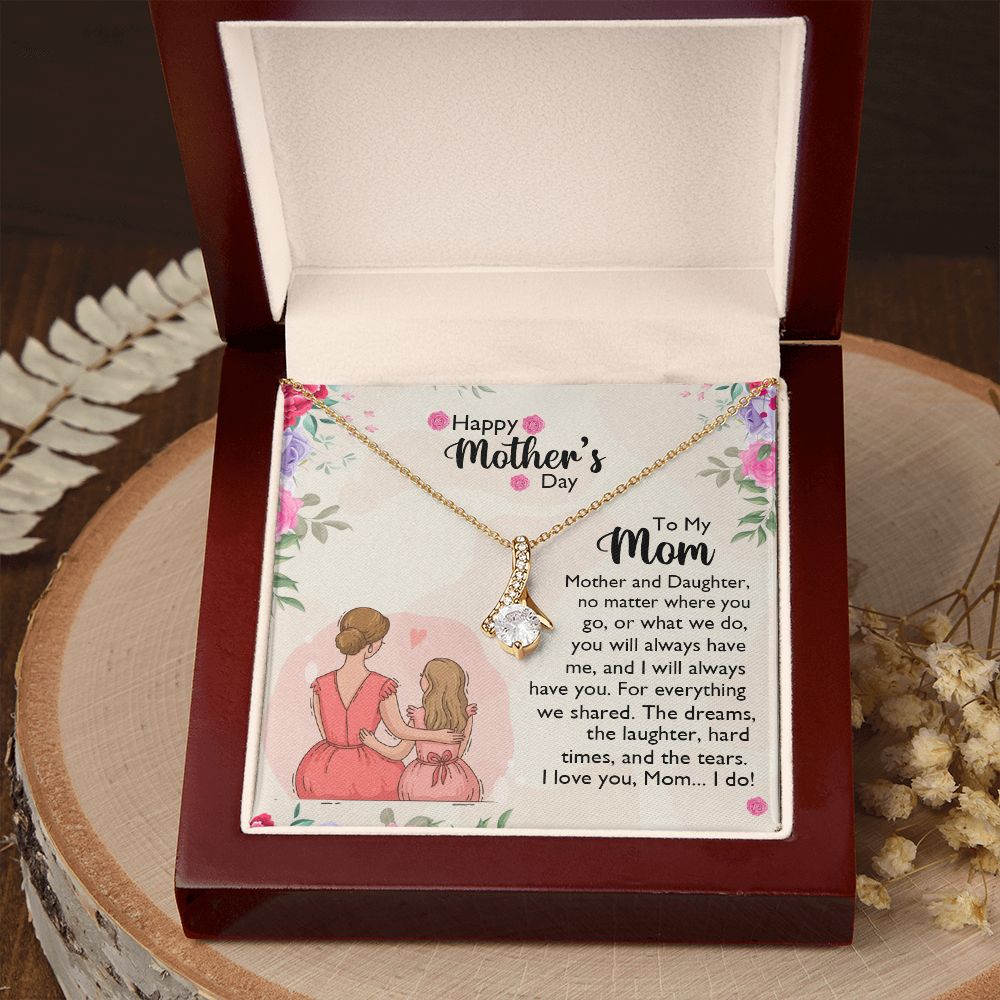 Mom Necklace Gifts for Mom from Daughter to Mom Gifts for Mothers Day from Daughter, To My Mom Necklace from Daughter to Mom Birthday Gifts Necklace with Message Card and Gift Box11 Alluring Beauty Necklace