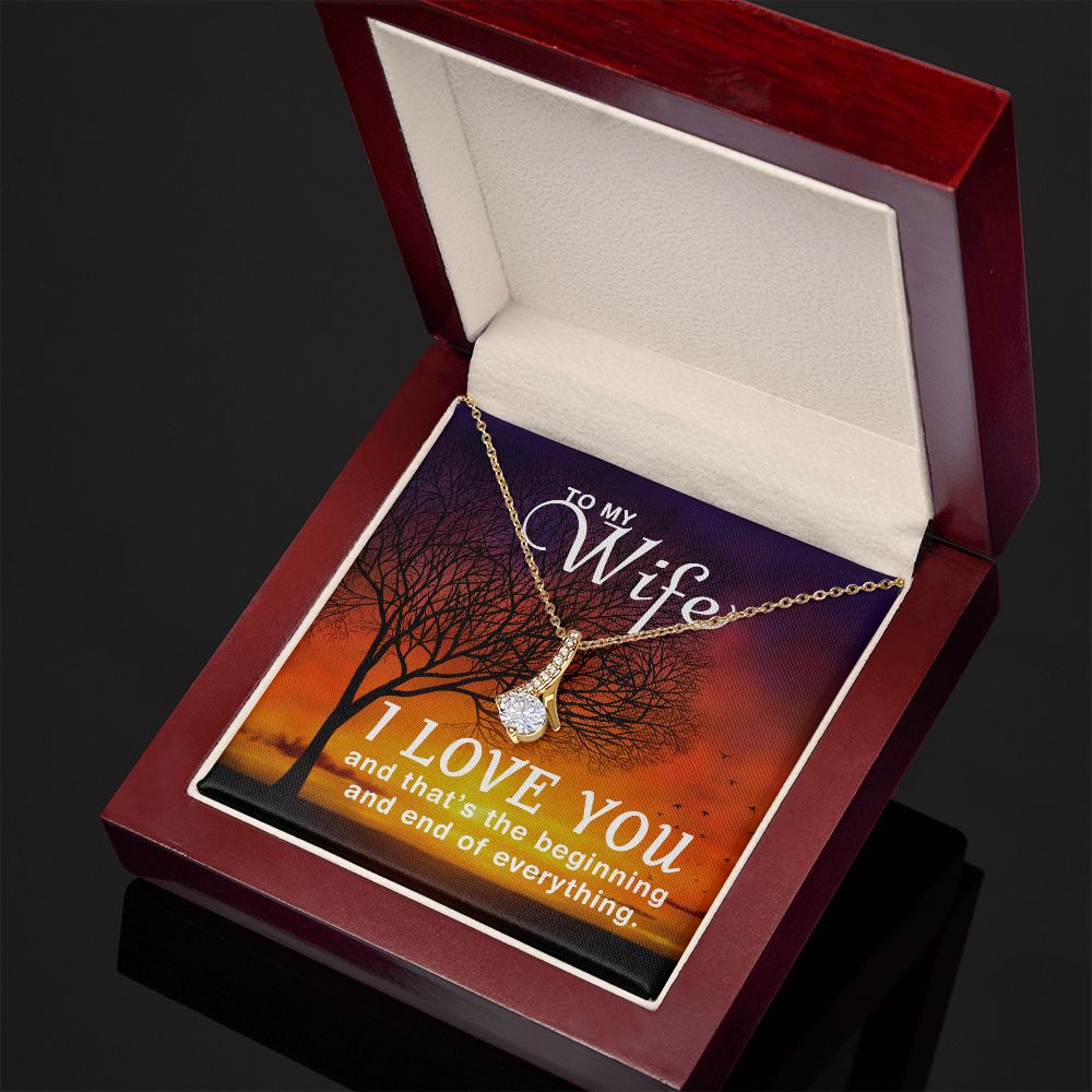 Birthday Gifts For Wife, Necklace Gifts For Wife From Husband, To My Wife Jewelry For Women , To My Wife Necklace  from Husband Wedding Anniversary Present For Wife, Beautiful Wife Jewelry Christmas14 Alluring Beauty Necklace