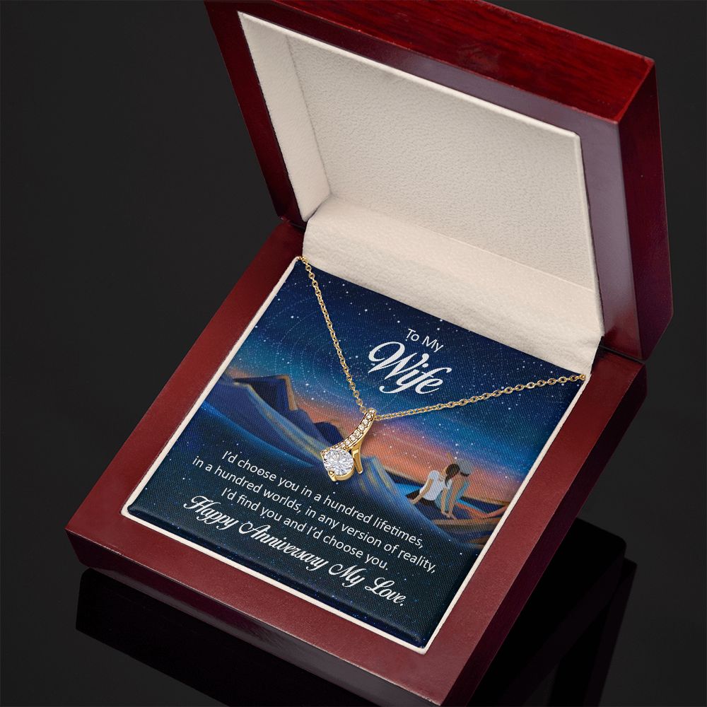 Birthday Gifts For Wife, Necklace Gifts For Wife From Husband, To My Wife Jewelry For Women , To My Wife Necklace  from Husband Wedding Anniversary Present For Wife, Beautiful Wife Jewelry Christmas26 Alluring Beauty Necklace