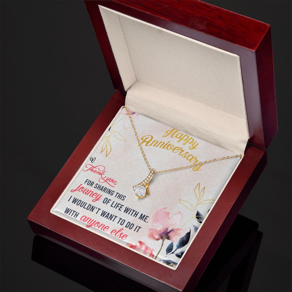 To My Wife Necklace, Wedding Anniversary Jewelry For Women, Necklace For Wife from Husband, Gift For Wife Birthday Gifts From Husband Necklace, Jewelry With Message Card In A Gift Box9 Alluring Beauty Necklace