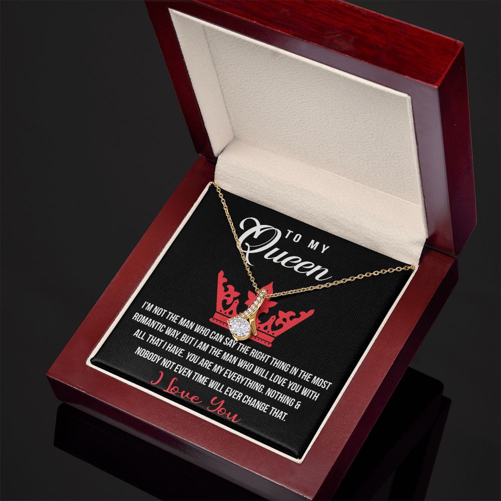 To My Queen Love Knot Necklace, Gift For Wife Girlfriend Soulmate Future Wife Alluring Beauty Necklace