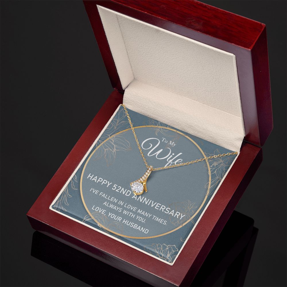 To My Wife Necklace from Husband, Personalized Necklace for Women, Luxury Necklace for Wife from Man Men, Wedding Anniversary Present For Wife, Beautiful Wife Jewelry Christmas Birthday Gifts For Wife5 Alluring Beauty Necklace