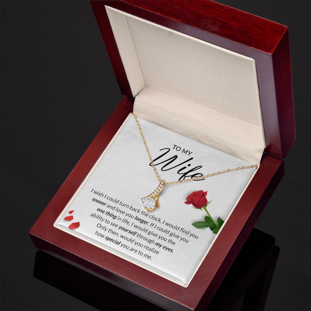 Birthday Gifts For Wife, Necklace Gifts For Wife From Husband, To My Wife Jewelry For Women , To My Wife Necklace  from Husband Wedding Anniversary Present For Wife, Beautiful Wife Jewelry Christmas22 Alluring Beauty Necklace