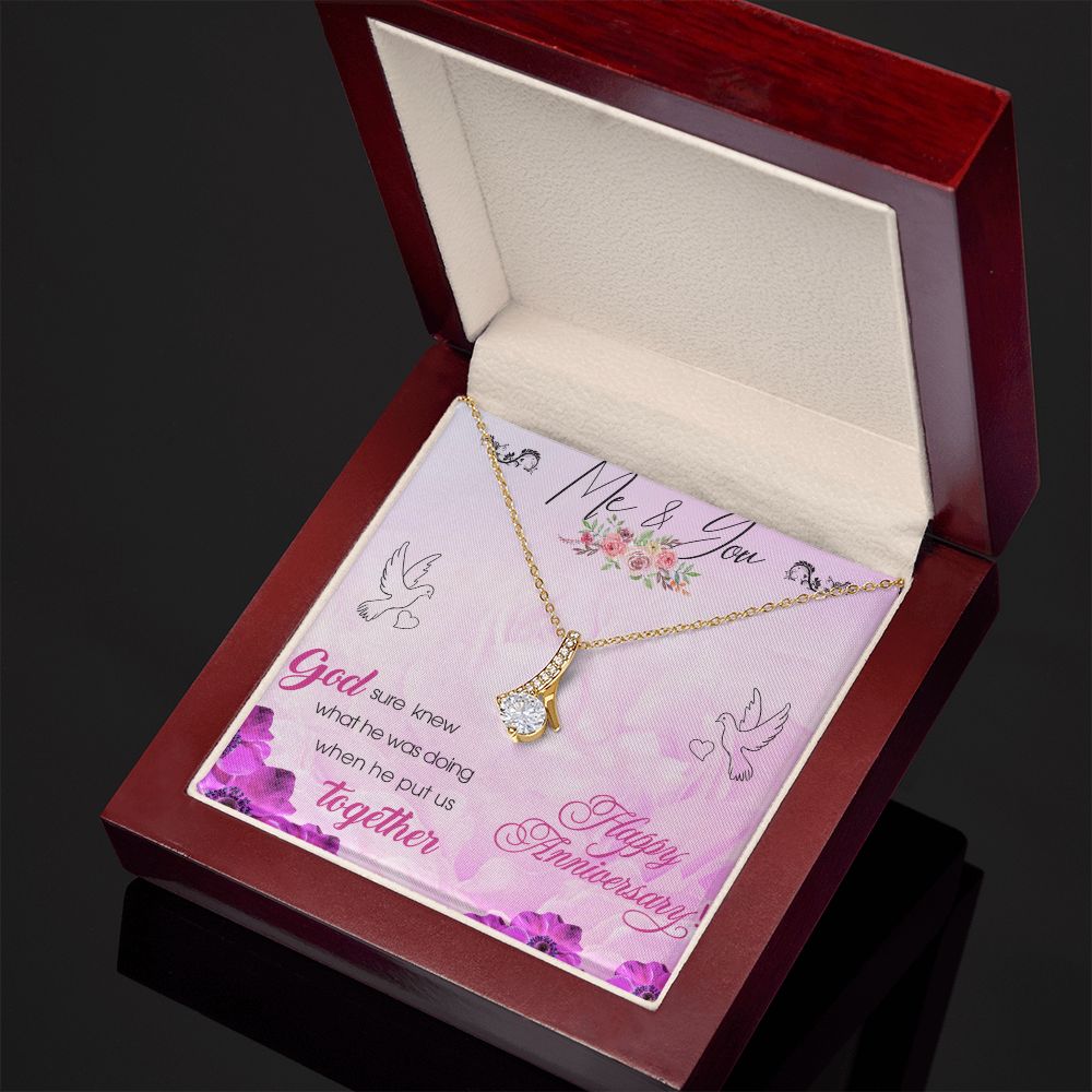 To My Wife Necklace, Wedding Anniversary Jewelry For Women, Necklace For Wife from Husband, Gift For Wife Birthday Gifts From Husband Necklace, Jewelry With Message Card In A Gift Box8 Alluring Beauty Necklace