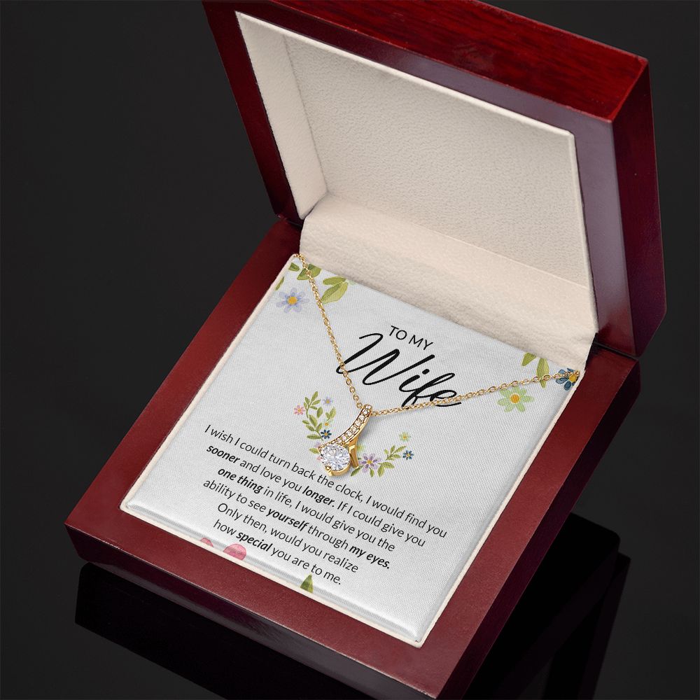 Birthday Gifts For Wife, Necklace Gifts For Wife From Husband, To My Wife Jewelry For Women , To My Wife Necklace  from Husband Wedding Anniversary Present For Wife, Beautiful Wife Jewelry Christmas17 Alluring Beauty Necklace